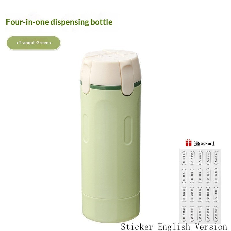 4 In 1 Travel Dispenser Portable Travel Bottles Leak Proof Leakproof Travel Container For Perfume Shampoo Conditioner Lotion